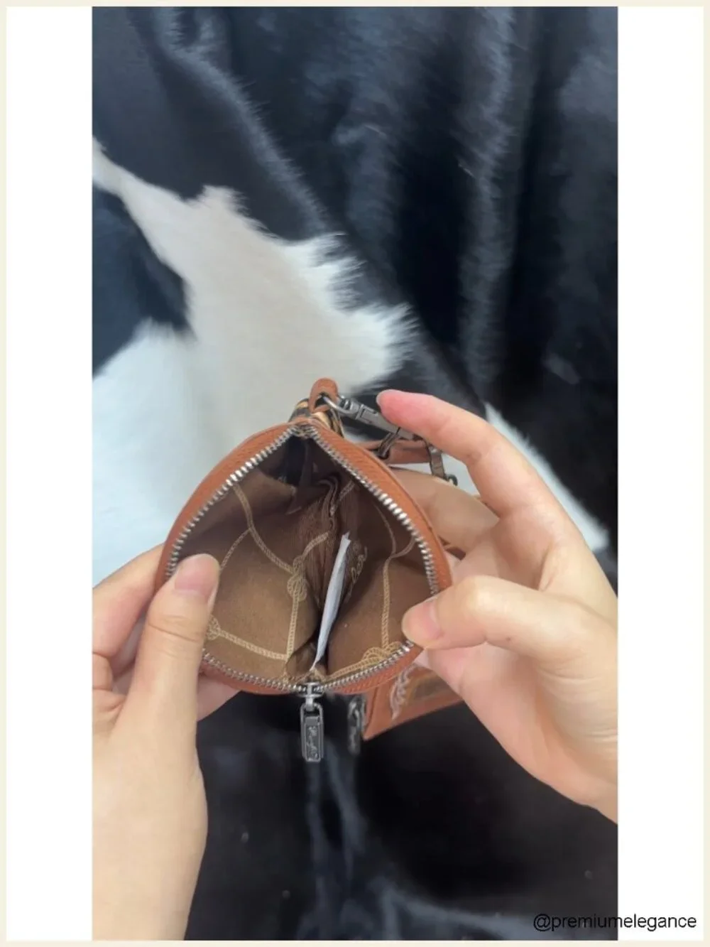 Faux Leather Dual Pouch Keychain Wristlet Wallet with Detachable Strap